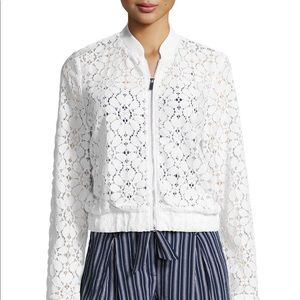 LAUNDRY WHITE LACE BOMBER JACKET 10